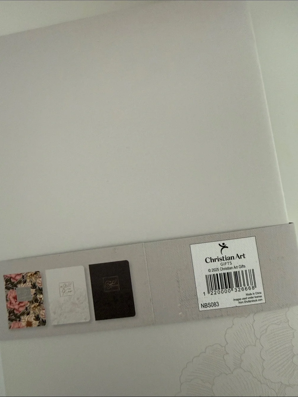Christian Art Notebook Gift Set of 3 Be Strong and Courageous